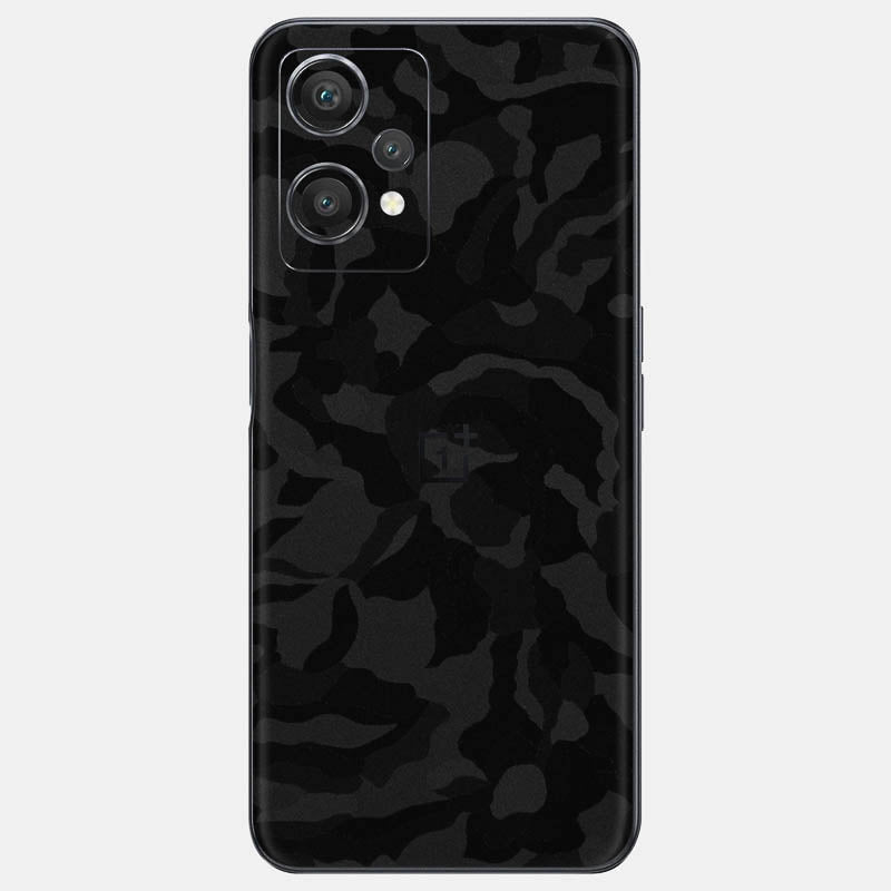 Black Camo Glass Back
