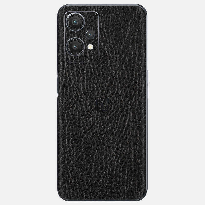 Black Leather Glass Back