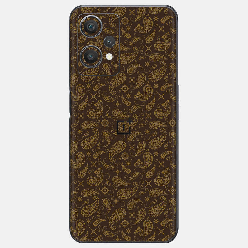 Brown Paisley Glass Back