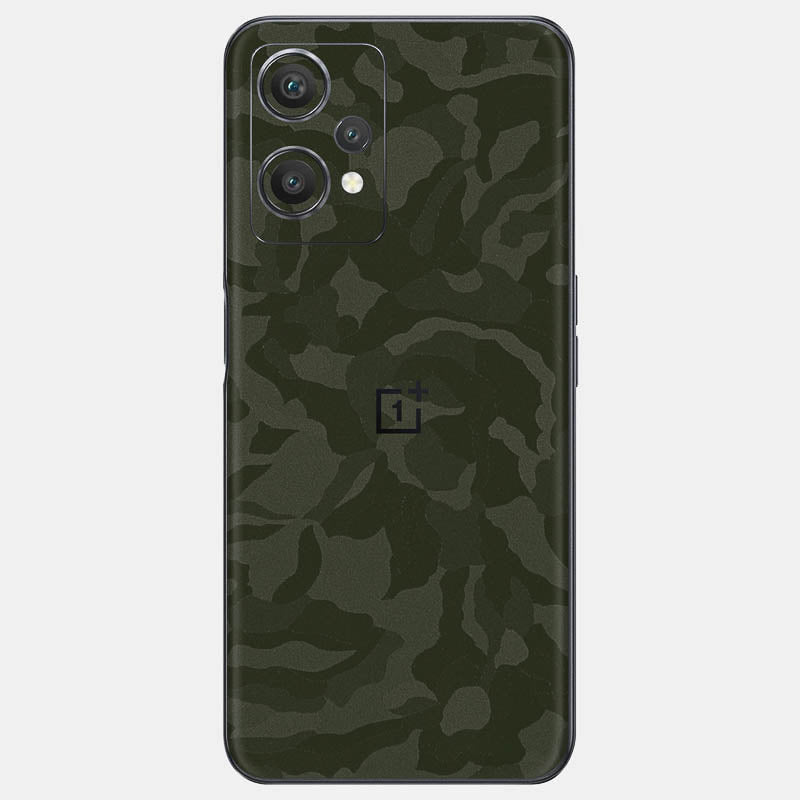 Green Camo Glass Back