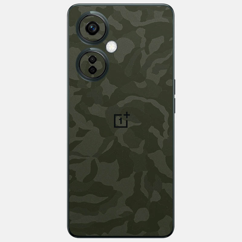 Green Camo Glass Back
