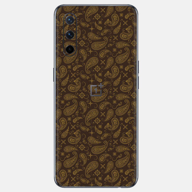 Brown Paisley Glass Back