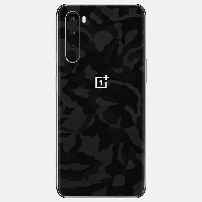 Black Camo Glass Back