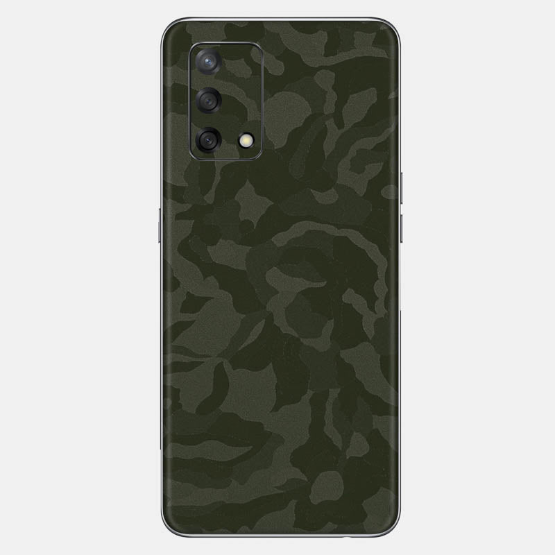 Green Camo Glass Back