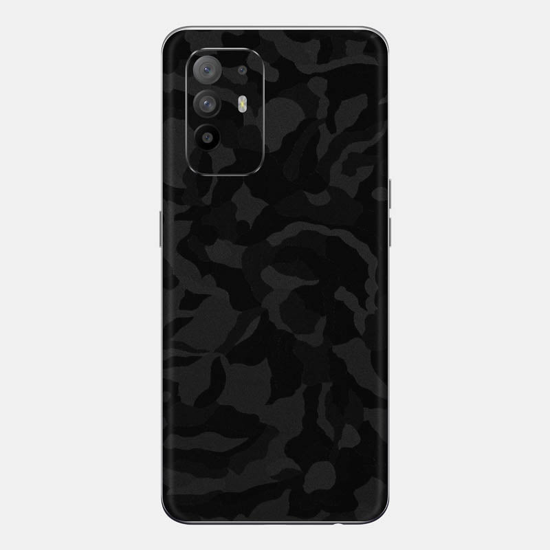 Black Camo Glass Back