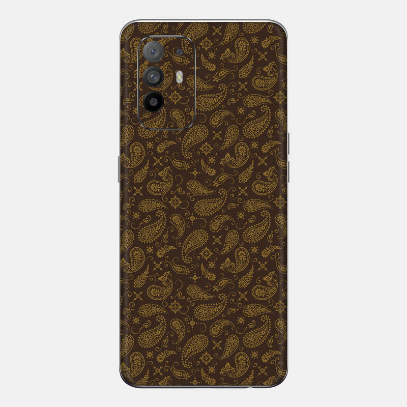 Brown Paisley Glass Back