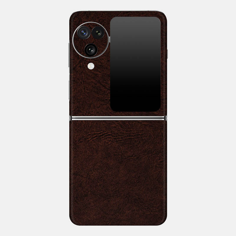 Brown Leather Glass Back