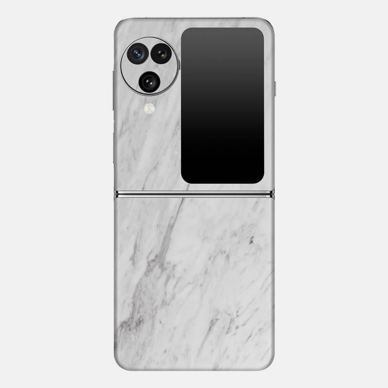 White Marble Glass Back