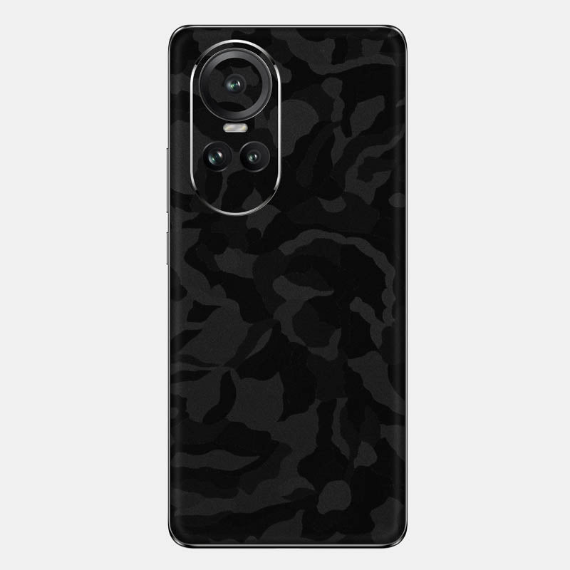 Black Camo Glass Back