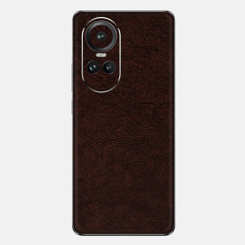 Brown Leather Glass Back