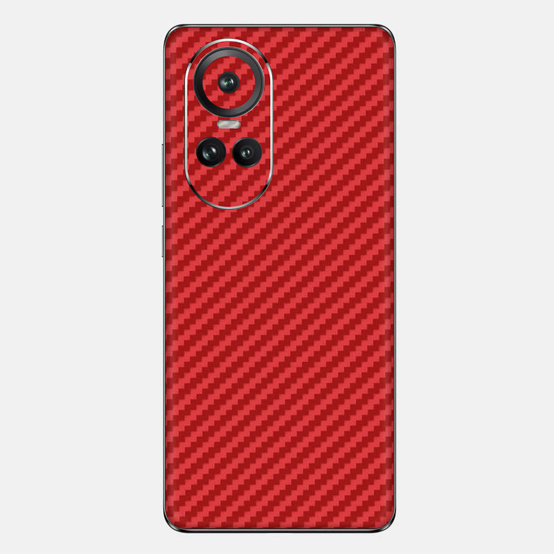 Carbon Fibre Red Glass Back