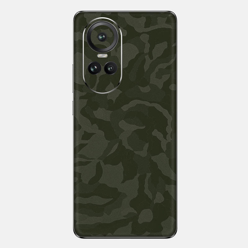 Green Camo Glass Back