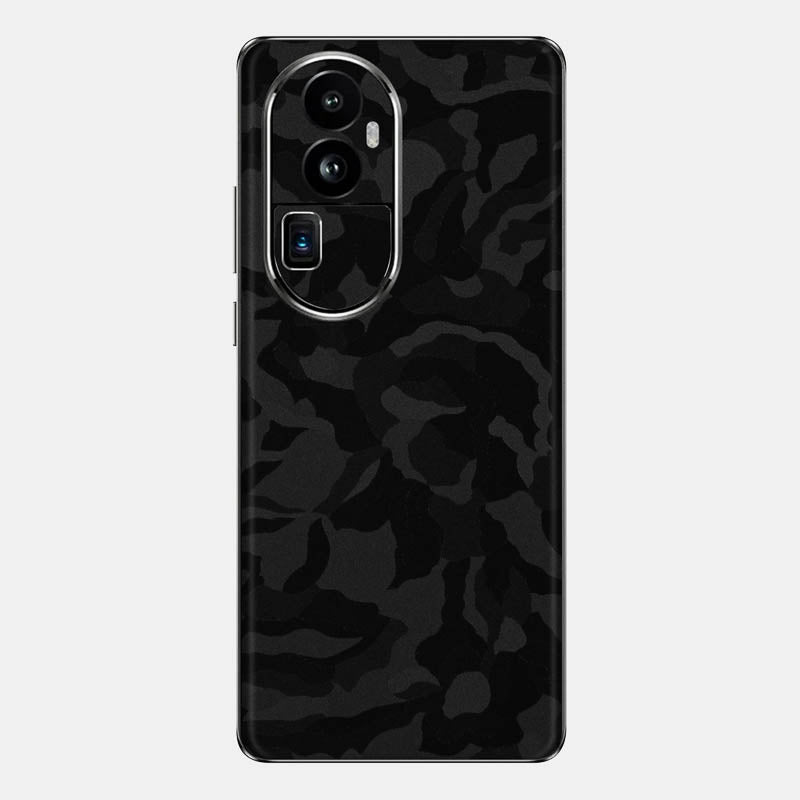 Black Camo Glass Back