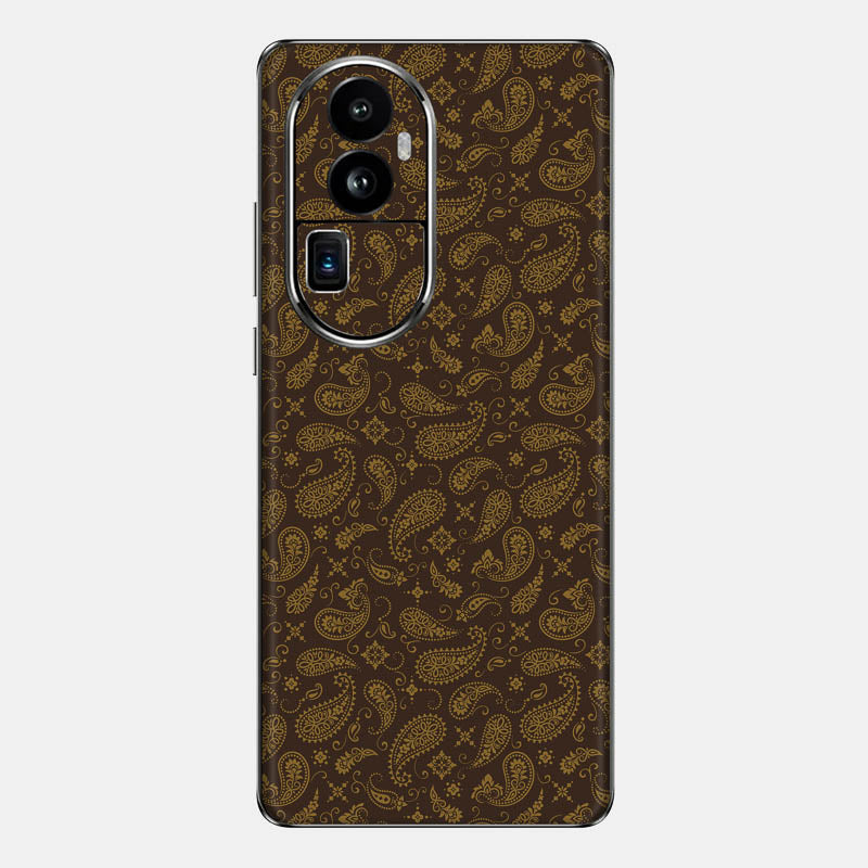 Brown Paisley Glass Back