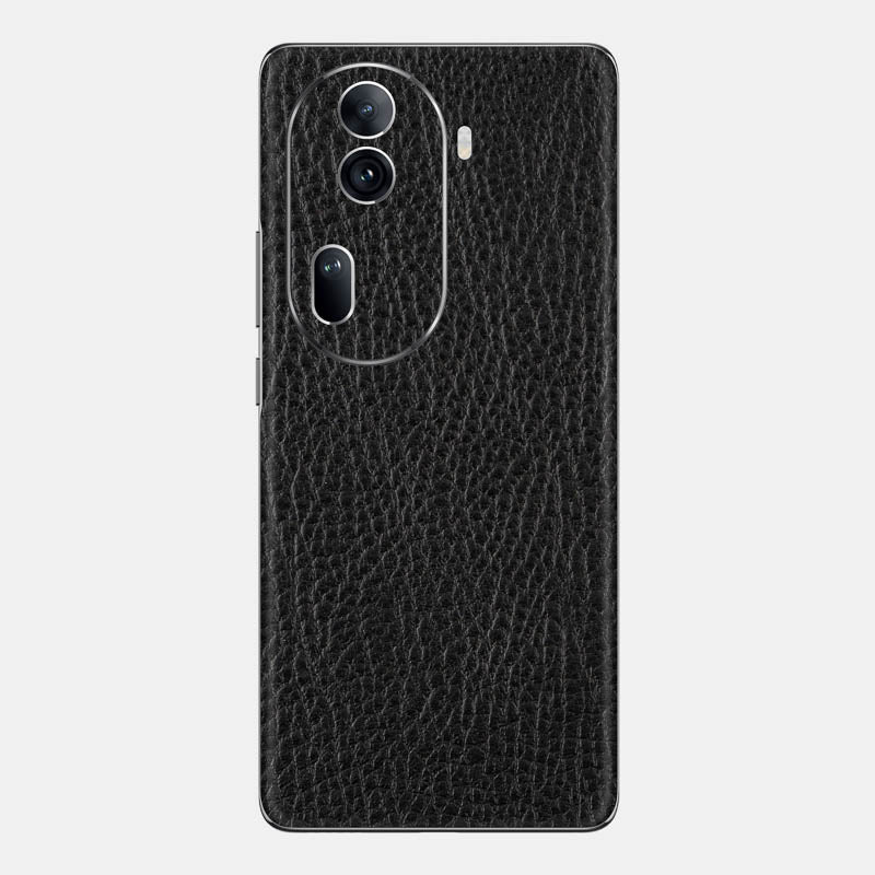 Black Leather Glass Back