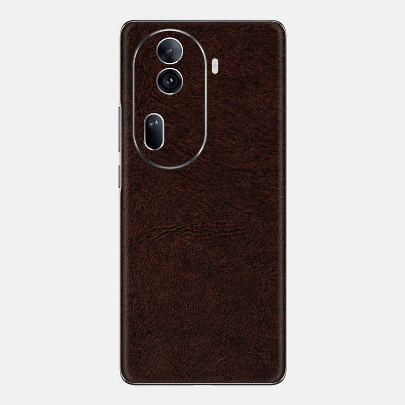 Brown Leather Glass Back