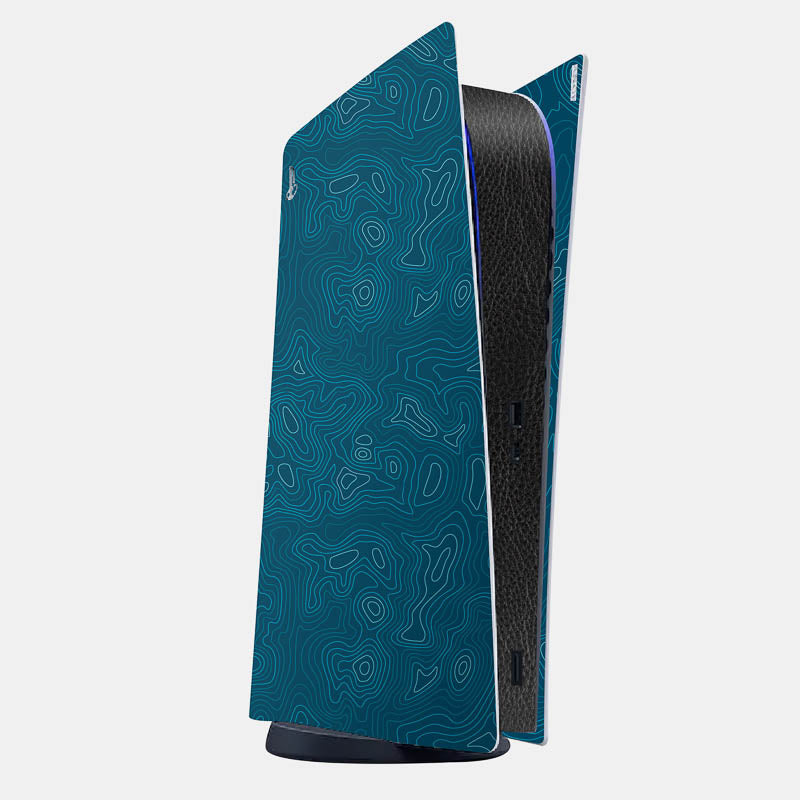 Black Leather Aqua
