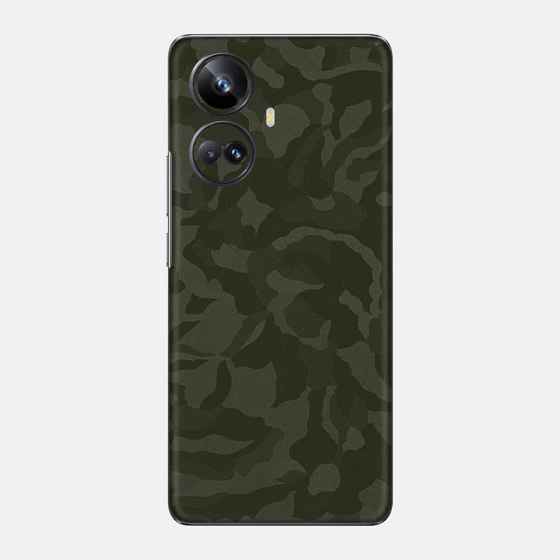 Green Camo Glass Back