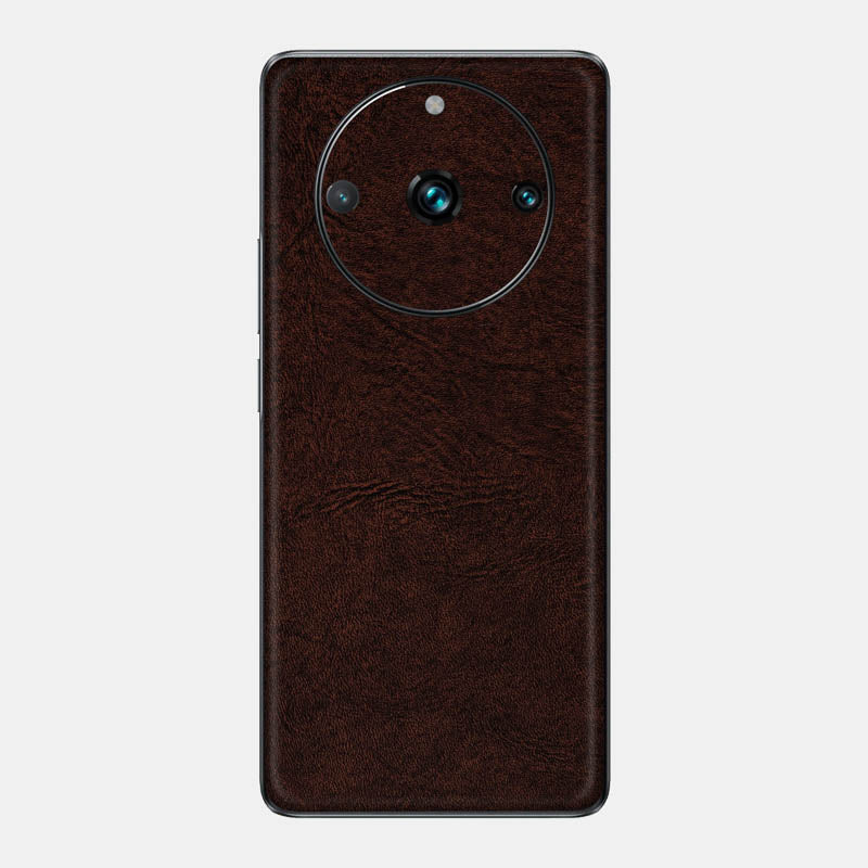 Brown Leather Glass Back