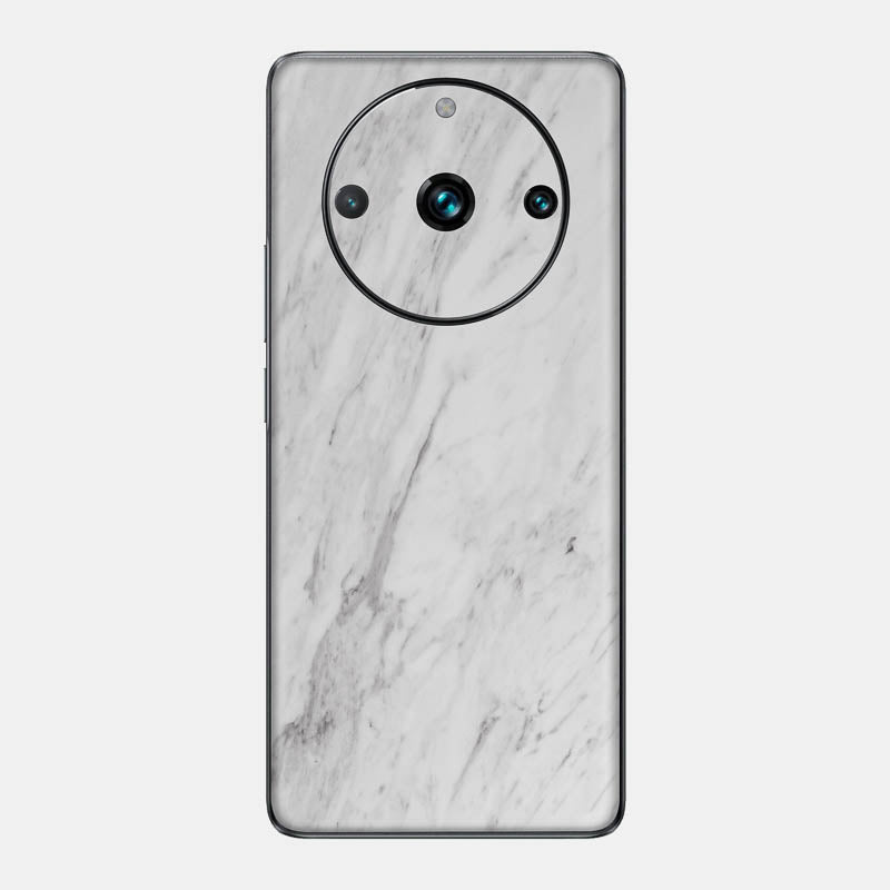 White Marble Glass Back