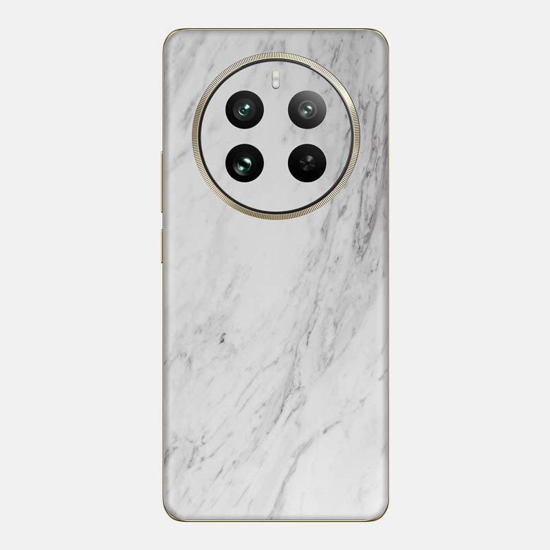 White Marble Glass Back