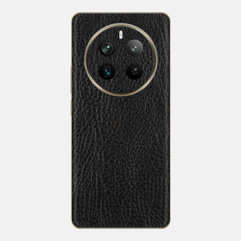 Black Leather Glass Back
