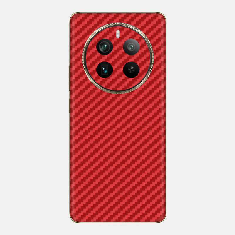Carbon Fibre Red Glass Back