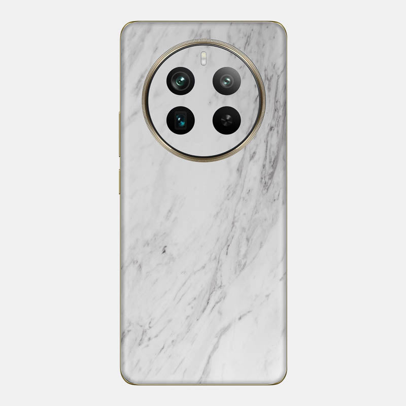 White Marble Glass Back