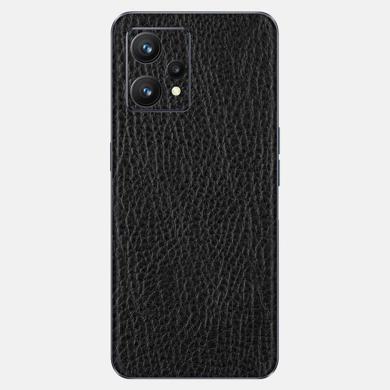 Black Leather Glass Back