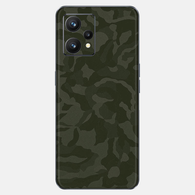 Green Camo Glass Back