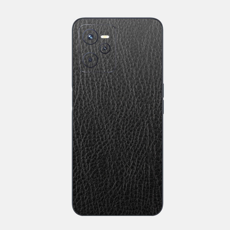 Black Leather Glass Back