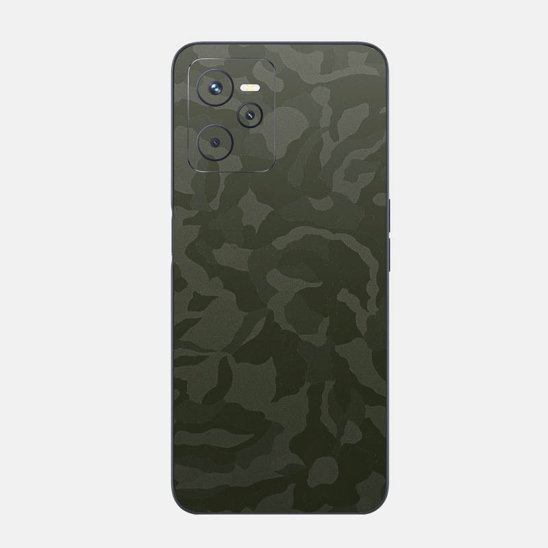 Green Camo Glass Back