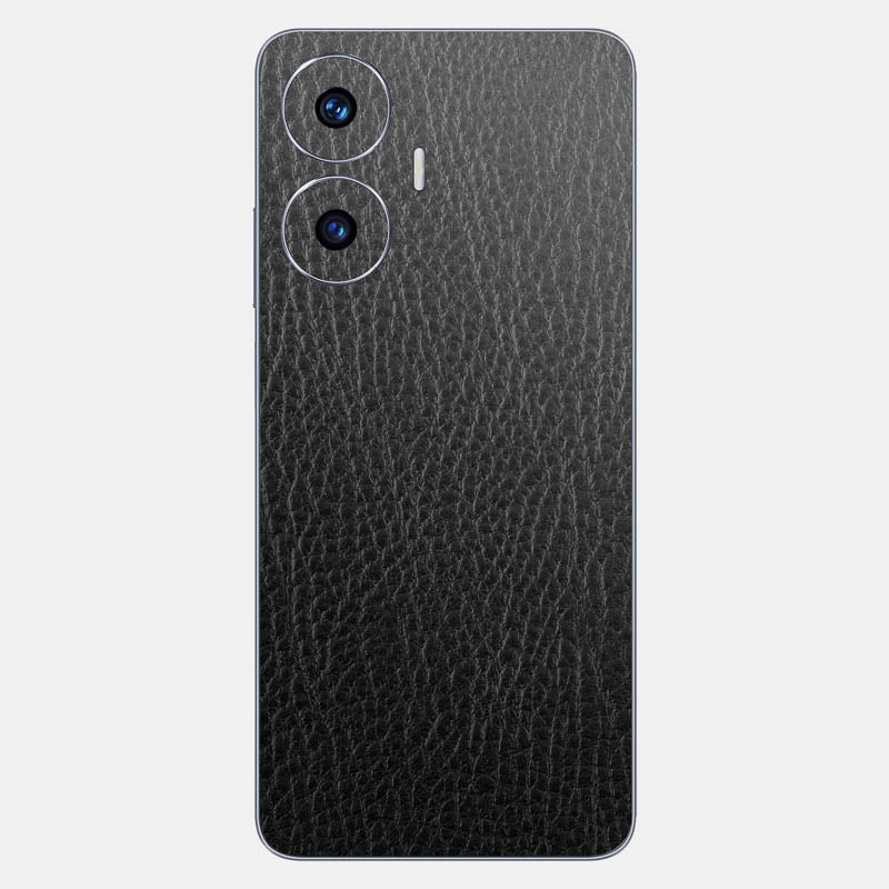 Black Leather Glass Back