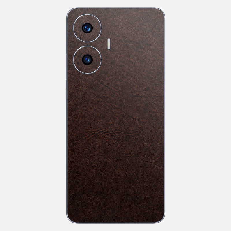 Brown Leather Glass Back
