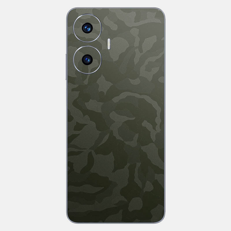Green Camo Glass Back