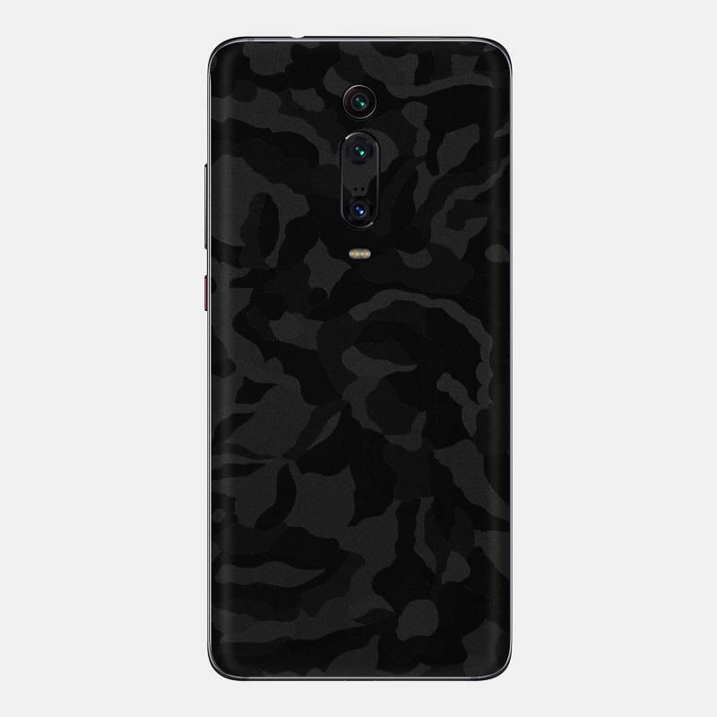 Black Camo Glass Back