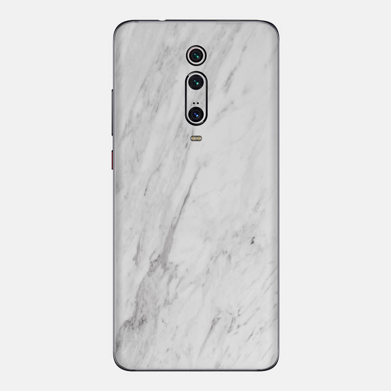 White Marble Glass Back