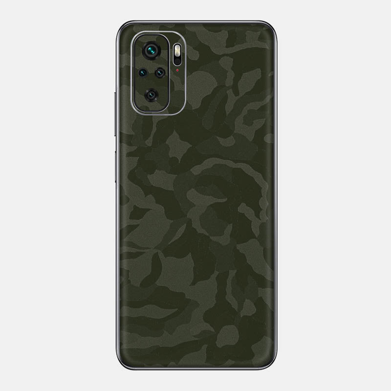 Green Camo Glass Back