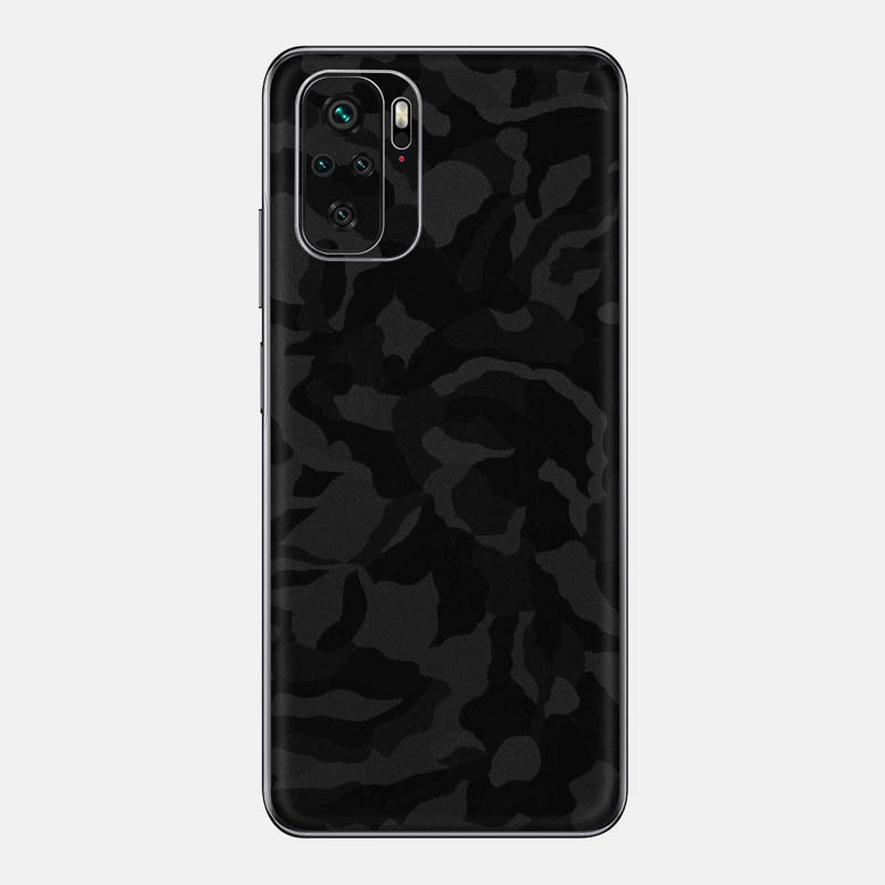 Black Camo Glass Back
