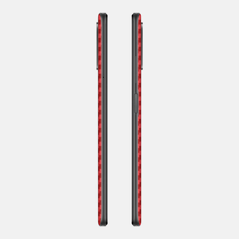 Carbon Fibre Red Glass Back