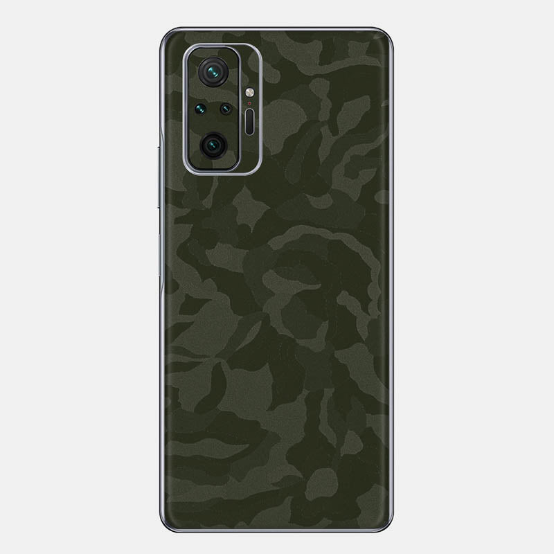 Green Camo Glass Back