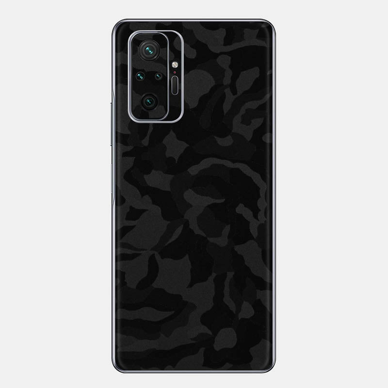 Black Camo Glass Back
