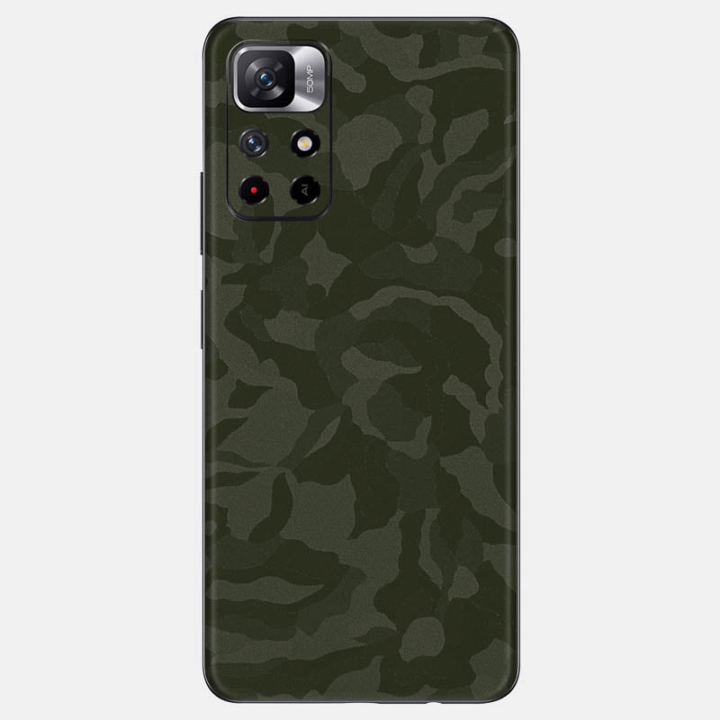 Green Camo Glass Back