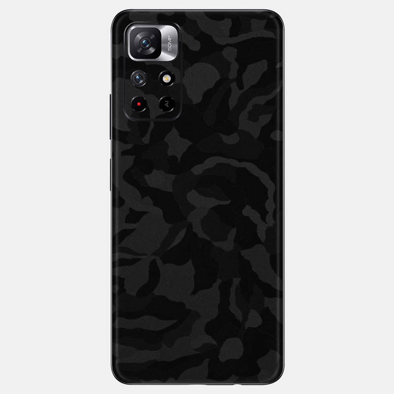 Black Camo Glass Back