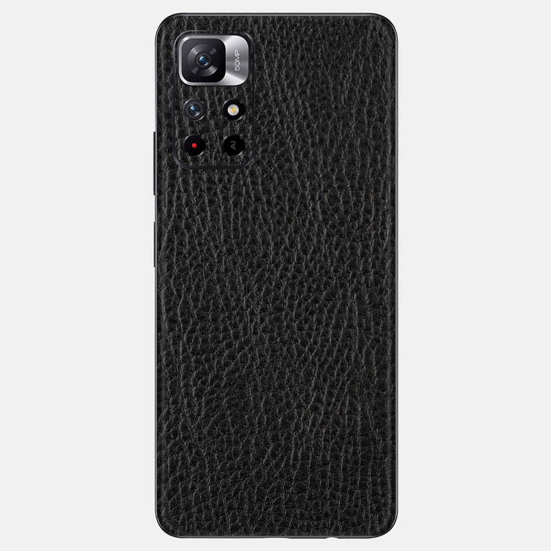 Black Leather Glass Back