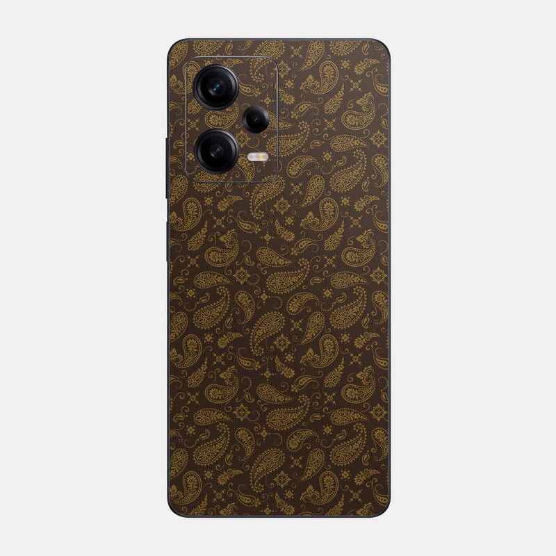 Brown Paisley Glass Back