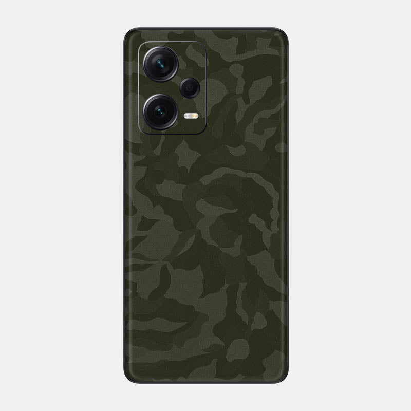 Green Camo Glass Back