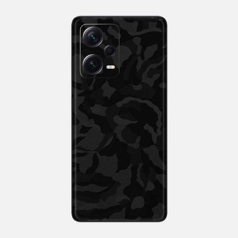 Black Camo Glass Back