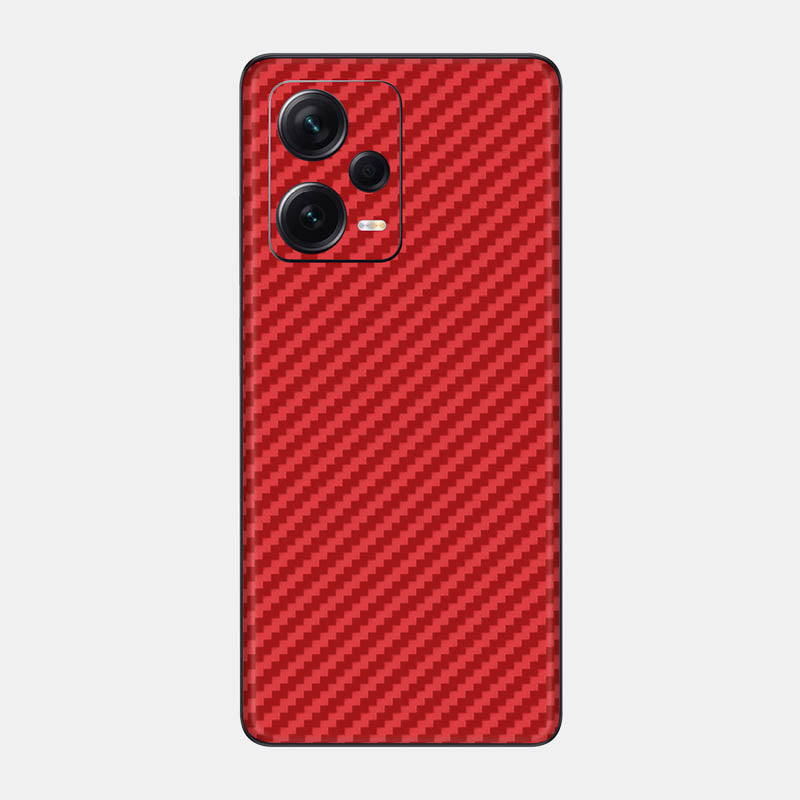 Carbon Fibre Red Glass Back
