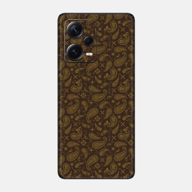Brown Paisley Glass Back